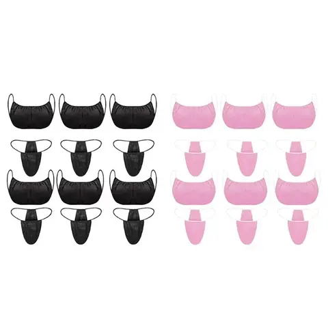 25 세트 뷰티 브래지어와 T 팬티 세트 허리 스트레치 120cm 일회용 비키니 끈 팬티 태닝 위생 스파 사우나 팬티