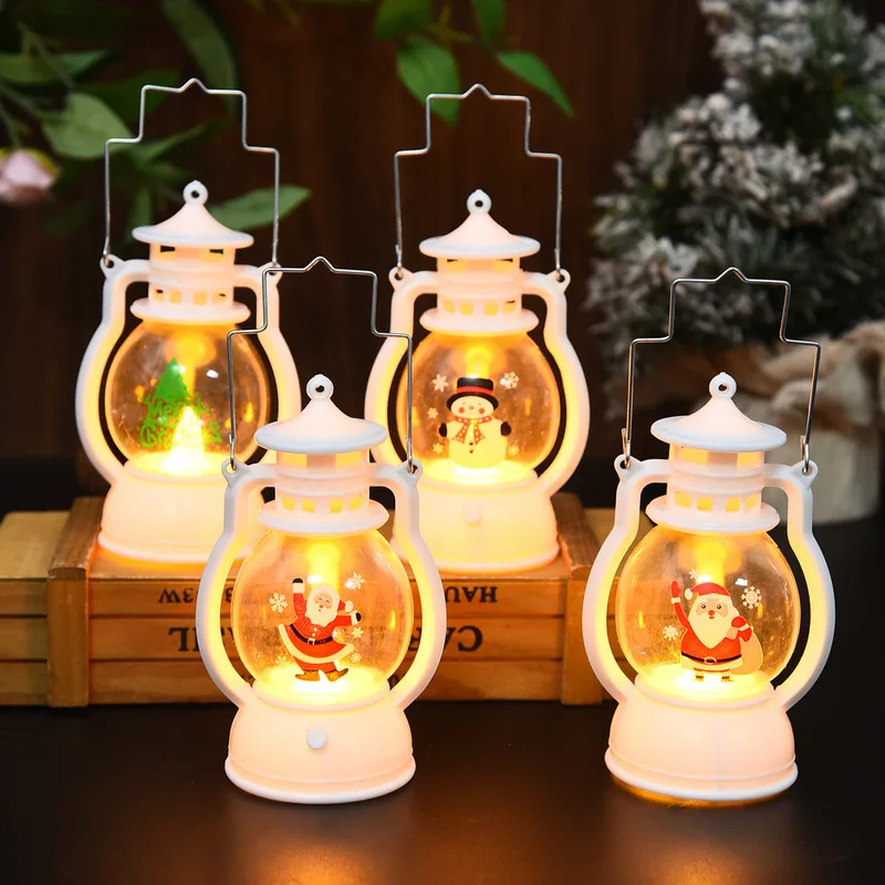 عيد الميلاد الديكور ضوء الليل الصغيرة باليد مصباح Led شمعة إلكترونية ضوء شجرة عيد الميلاد المشهد الديكور الحلي