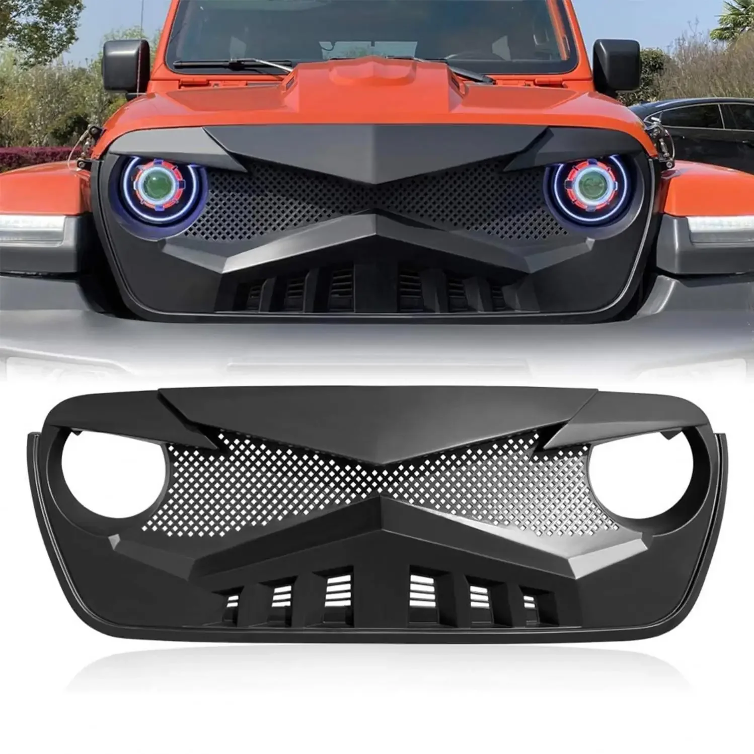 

Hot sales automotive auto body system body kit 4x4 offroad accessories front bumper grill for JEEP WRANGLER JT