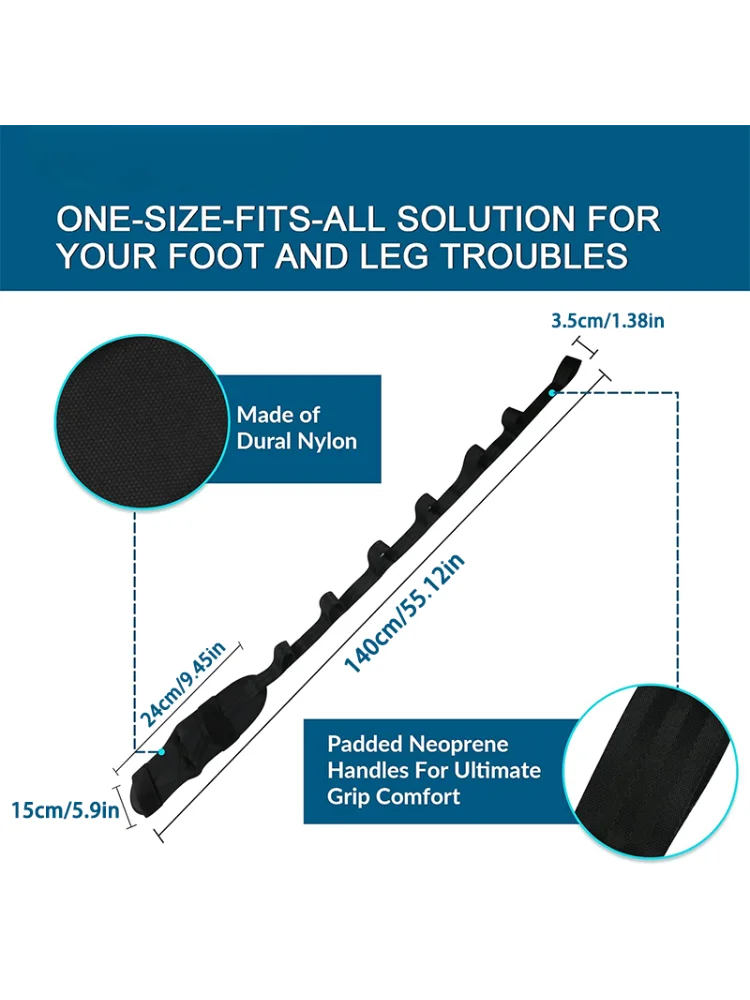أربطة تمدد اليوغا تخفف توتر الساق والقدم واليوجا والبيلاتيس وإعادة التأهيل أربطة تمديد الساق والقدم #2