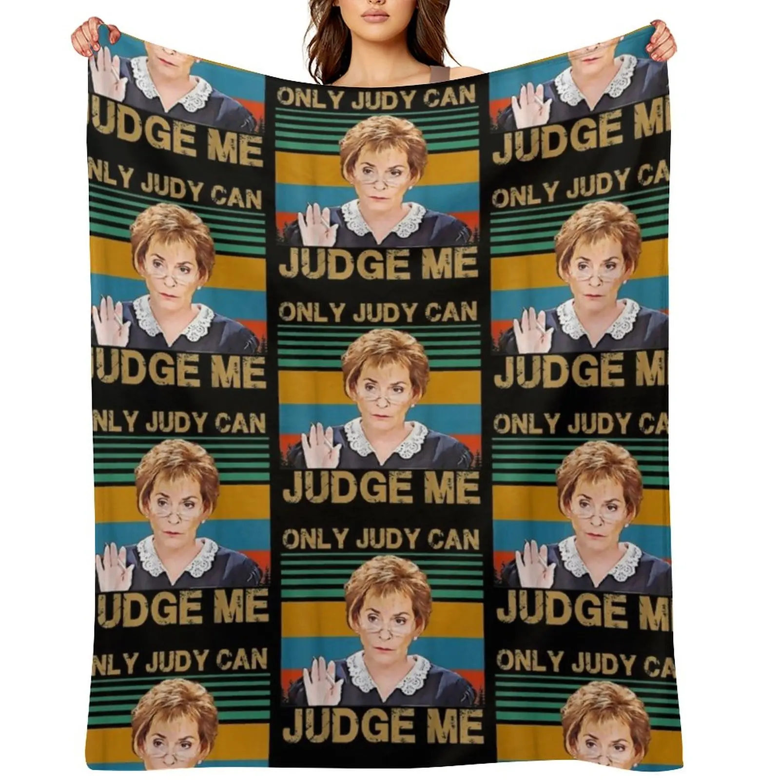 Funny Only Judy can judge me Retro Vintage Throw Blanket Cute Hairy Sofa Throw For Decorative Sofa Blankets