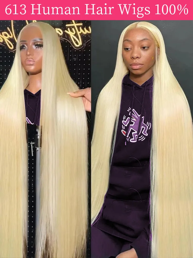 613 perucas de cabelo humano em linha reta hd peruca frontal do laço 13x6 250 densidade 30 38 icnh peruca dianteira do laço perucas loiras cabelo brasileiro para mulher
