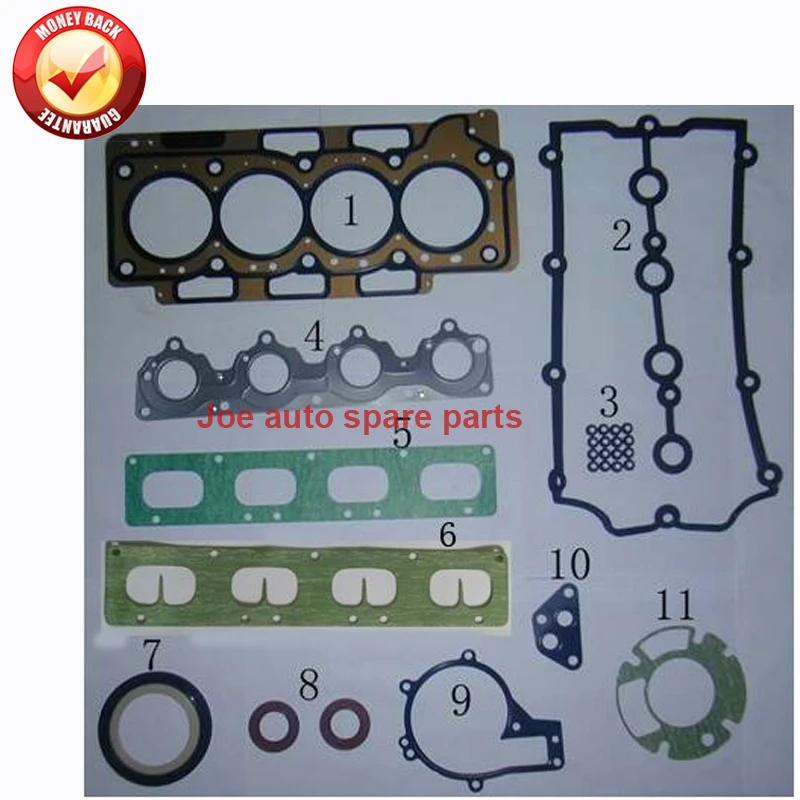 

SQR481F 481H Engine Full gasket set kit Overhaul for CHERY A3 A5 TIGGO EASTAR 1.6L 2005- 481H-1000AA 481H 1000AA 481H1000AA