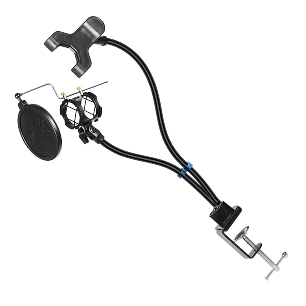 

Профессиональный держатель подставки для микрофона, регулируемый усиленный гибкий кронштейн, настольное крепление для телефона для записи потоковой передачи в реальном времени