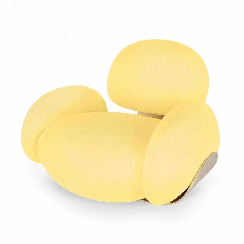 

Creative cream wind Internet celebrity lamb wool leisure recliner small apartment bedroom makeup single sofa chair