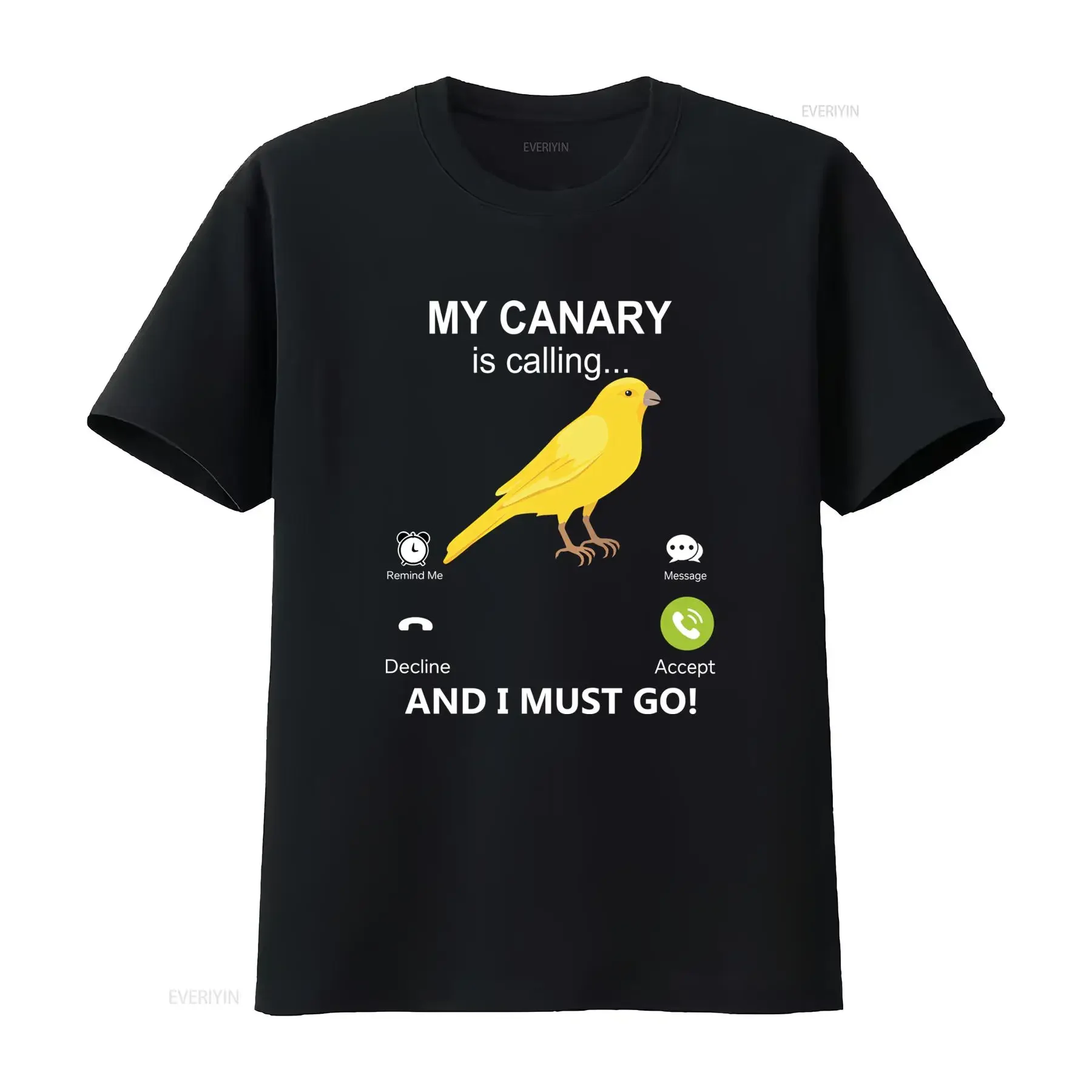 Camiseta informal con estampado divertido de canario para amantes de las aves, estilo vintage lavado, para uso diario, ropa de diseñador, moda