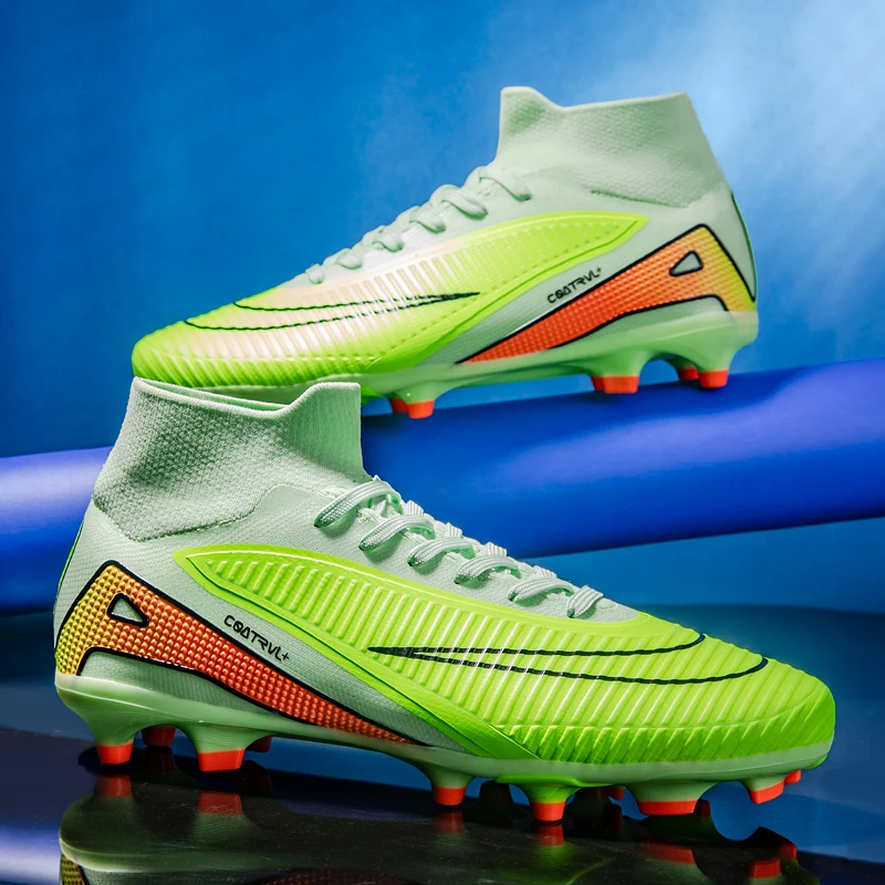 High-Top Soccer Cleats for Outdoor Training Matches Football Shoes