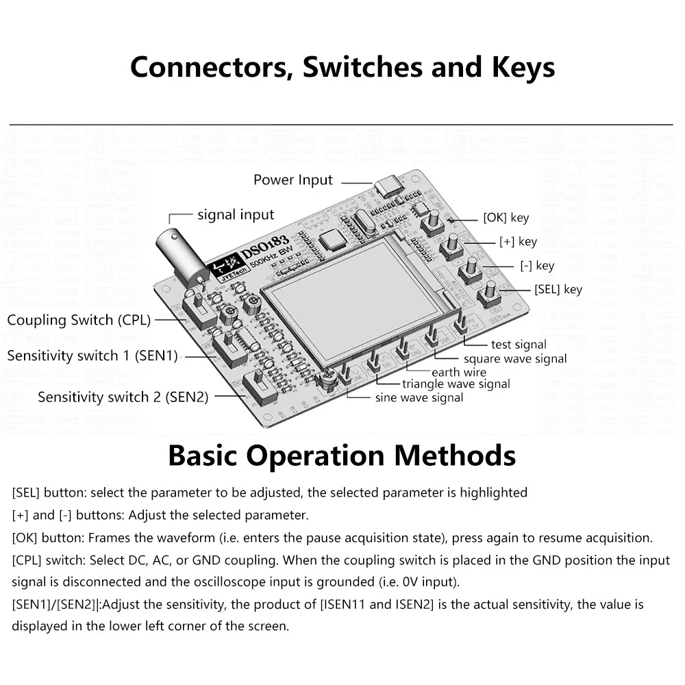 Oscilloscope numérique DC 5V DSO183, Kit de Production de bricolage, compétition électronique, enseignement, formation pour débutants, Instrument de mesure