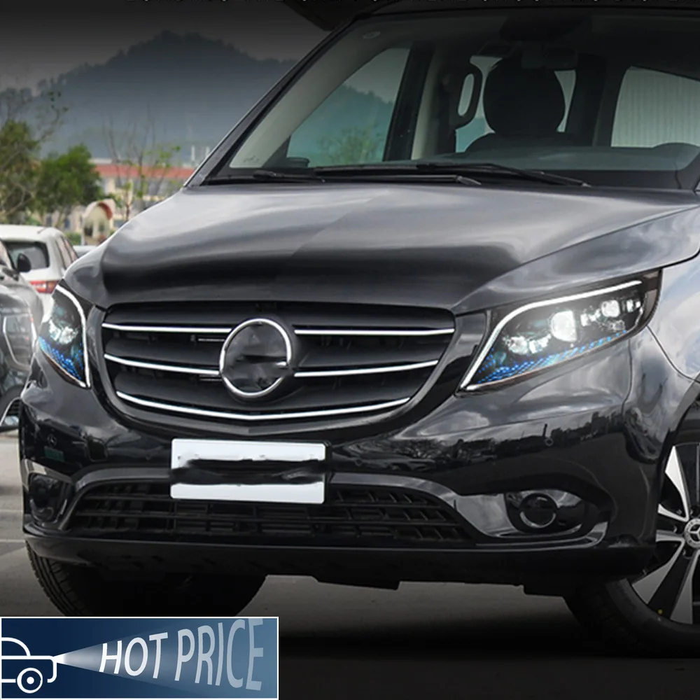 

Для Benz Vito W447 V260 V300 2016-2024 Обновление автомобильных задних фонарей Plug and Play S Class Style Динамические линзы для фар Аксессуары для инструментов