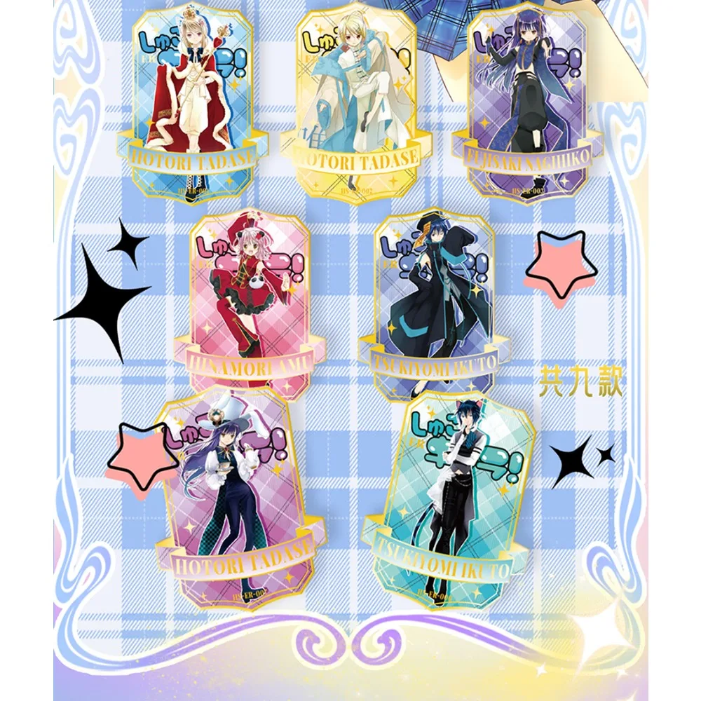 Shugo Chara Collezione Carte Anime Magical Girls Hinamori Amu Tsukiyomi Utau Carino Divertente Q-versione Personaggi Carte Ventole Regali