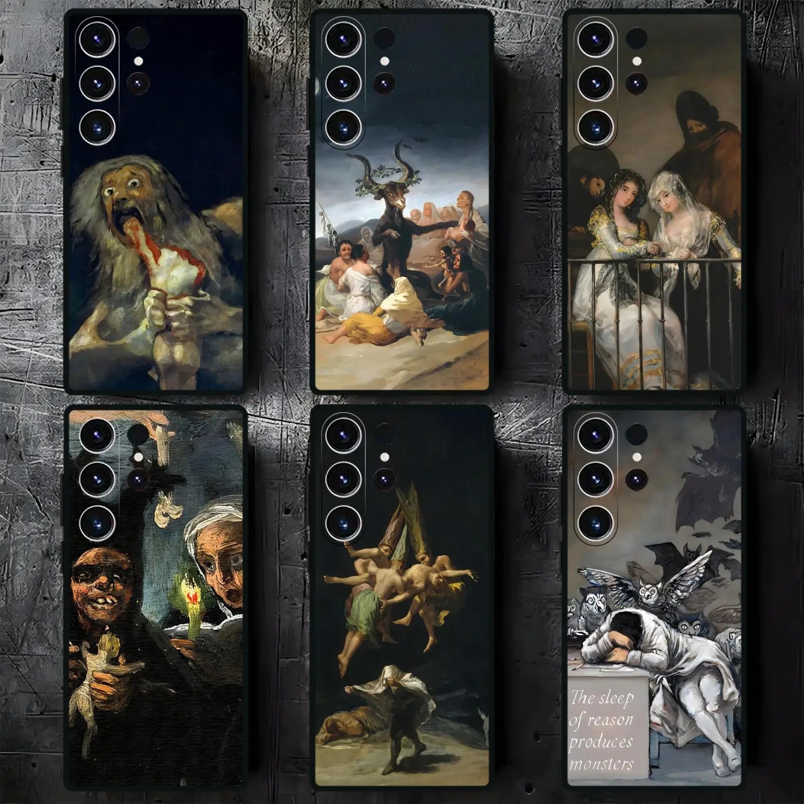 Phone Case For Samsung S26 S25 S24 S23 S22 S21 S20 Ultra Note20 Soft black Shockproof Cover Spain Francisco Goya Art