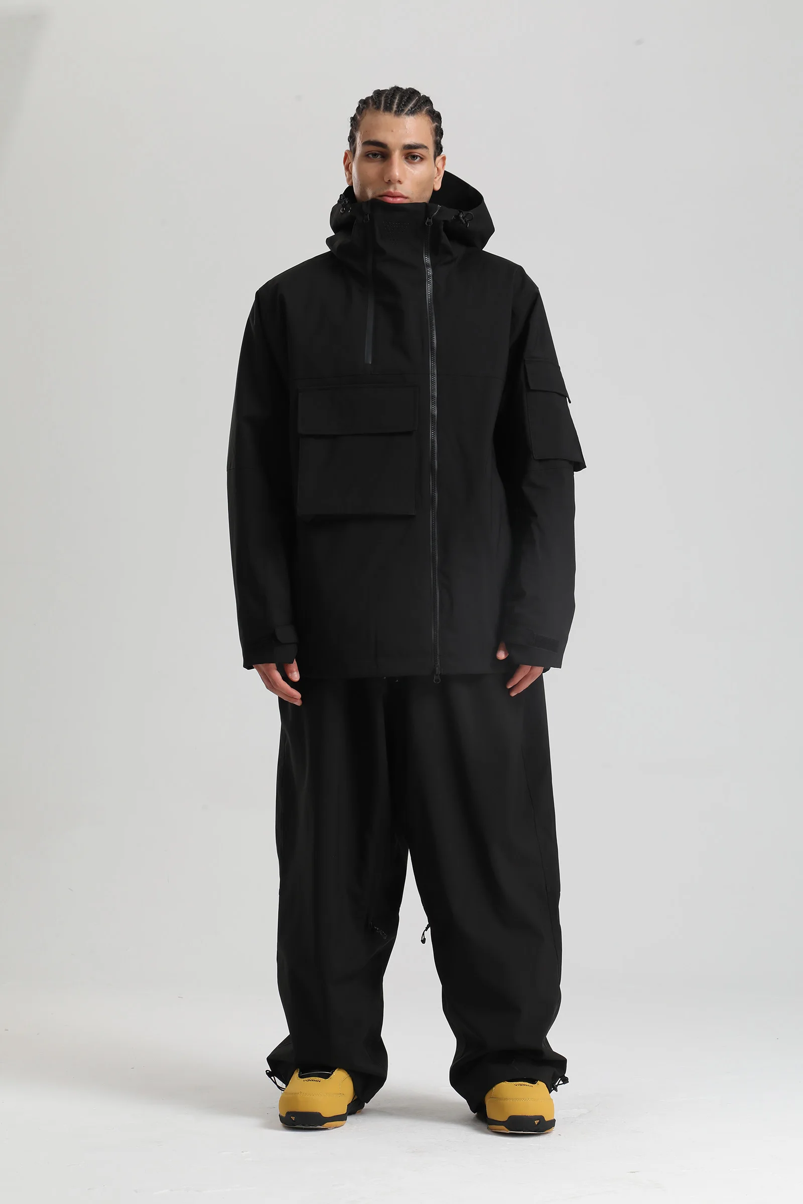 

Gsou Snow 2025 Unisex American Ski Suit Loose Fit Snowboard Jacket & Trousers Waterproof Windproof Breathable Minimalist Design