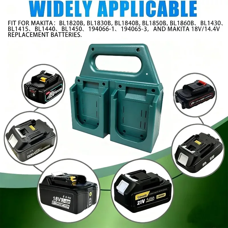 

for Makita Lithium Battery Mount Holder 4 /6Slots Storage Fixed Bracket Rack for Makita 18V Li-ion Battery BL1830 BL1860 BL1850