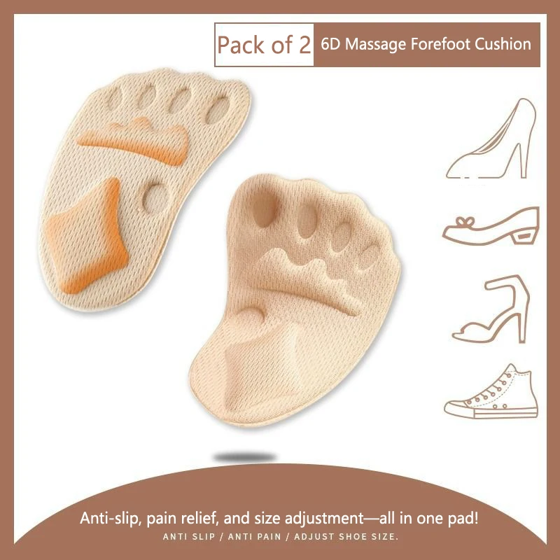 High Heels Forefoot Pad Anti Pain Pad Half Size Pad Half Size Insole Anti Abrasion Forefoot Pad Soft Sole Anti Slip Foot Pad
