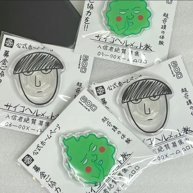 

Аниме мультфильм Mob Psycho 100, держатель для мобильного телефона с ямочками, подушка безопасности, защита от падения, украшение для мобильного телефона, аксессуары для девочек, подарок на день рождения