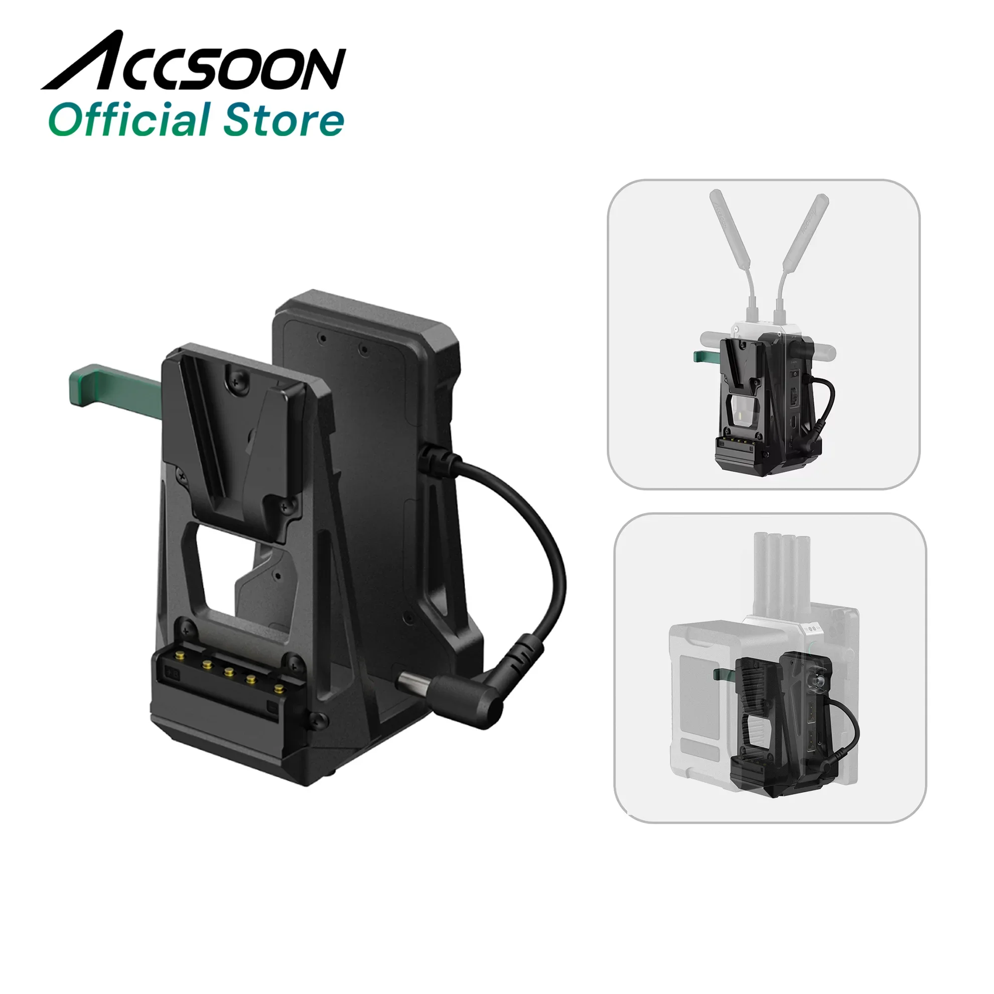 Accsoon V-Lock Adapter for V-Lock battery to CineView Master 4K , CineView 2 SDI Video Transmission system