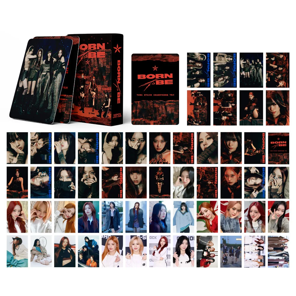 55pcs/set Kpop ITZY Lomo Cards High Quality HD Photo New Album CRAZY IN LOVE K-POP Photocard Fans Collection Fans Gift