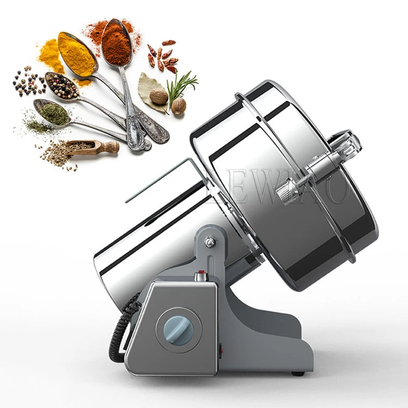 1500g 2000g 2500g Grains Dry Food Grinder Machine high speed Intelligent Spices Cereals Crusher