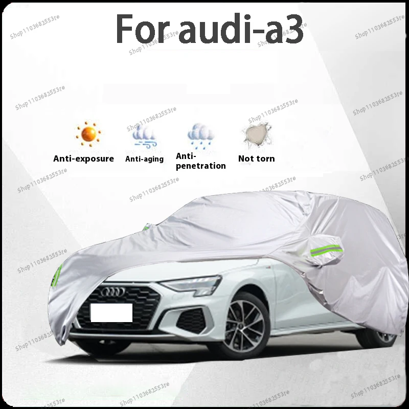 

For Audi A3 Fit Car Cover - Waterproof, Dustproof, Sunshade (UV), Snowproof | Silve Full Cover with All-Day Protection