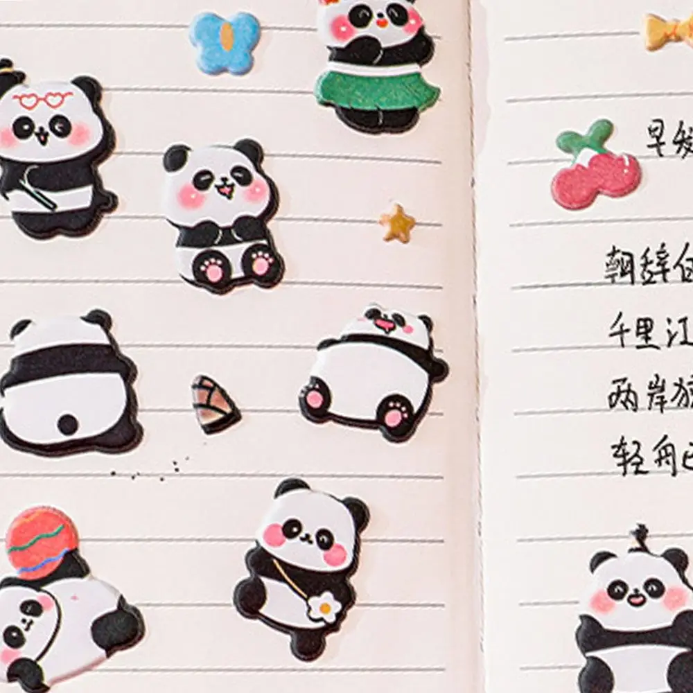1pc Cartoon Panda 3D Bubble Sticker Girl Paste Decoration Pattern DIY Hand Account Material Sticker Sealing Sticker