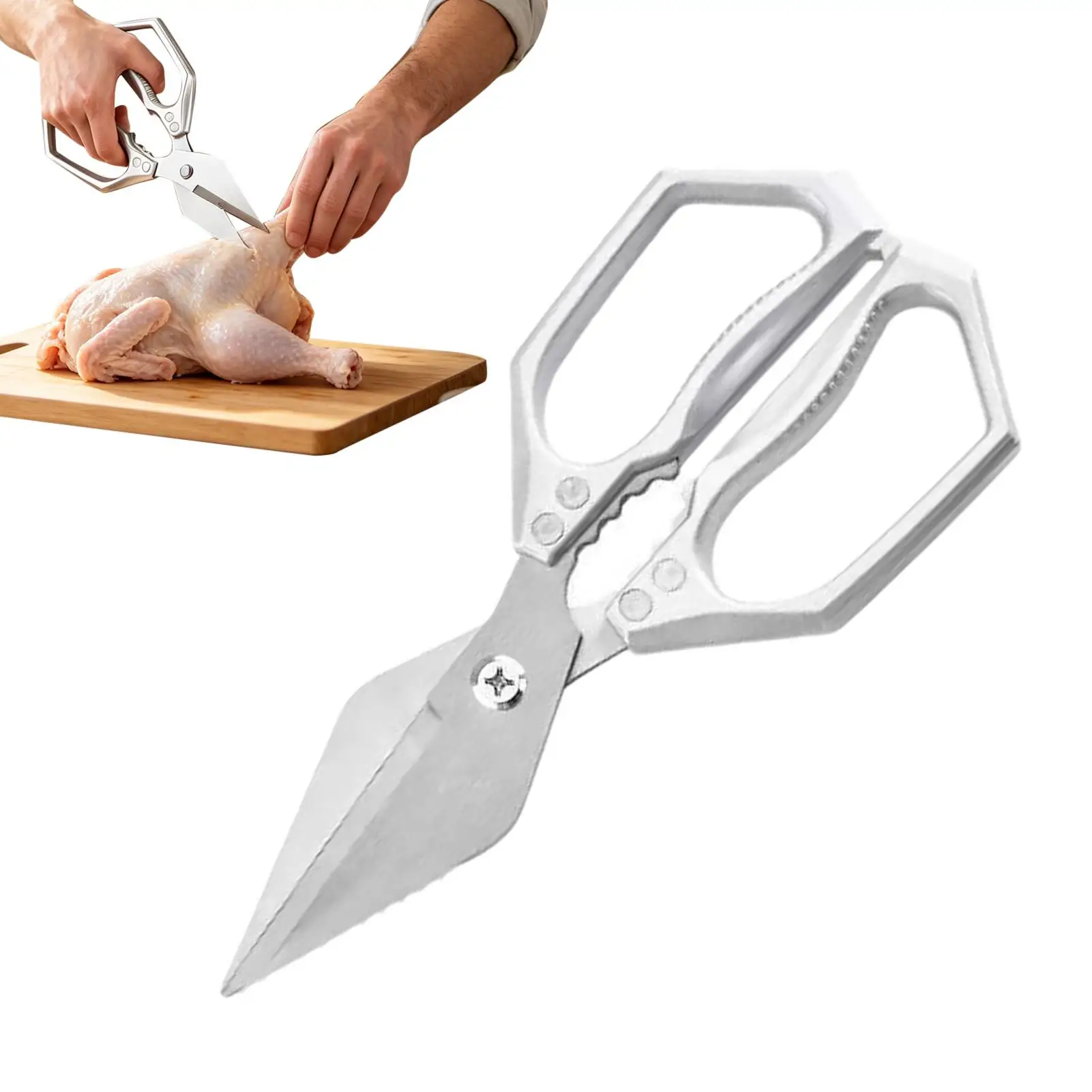 Poultry shears Stainless Steel Kitchen Scissors Sharp Chicken Bone Shear Multifunctional Fish Bone Remover  for Home Farmhouse