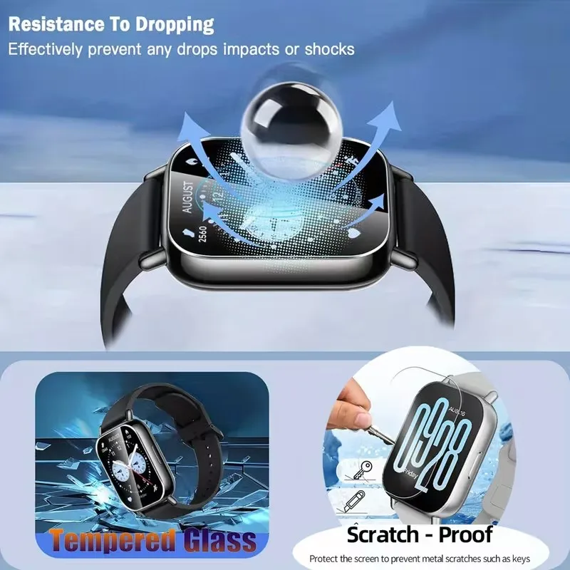 1-5 قطعة الزجاج المقسى لساعة Xiaomi Redmi 4 ساعة ذكية HD واقي للشاشة مضاد للخدش لساعة Mi Redmi 4 طبقة رقيقة واقية