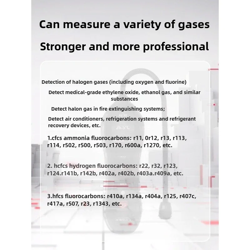 Detektor Kebocoran Fluor AC, Pengesan Refrigeran, Probe Mobil, Detektor Kebocoran Refrigeran Snow Seed