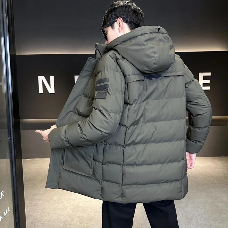 

Winter Parka Men's Fashion Winter Long Jacket Men Luxury Warm Padded Jacket Snow Waterproof Thick Hooded Windbreaker Parkas