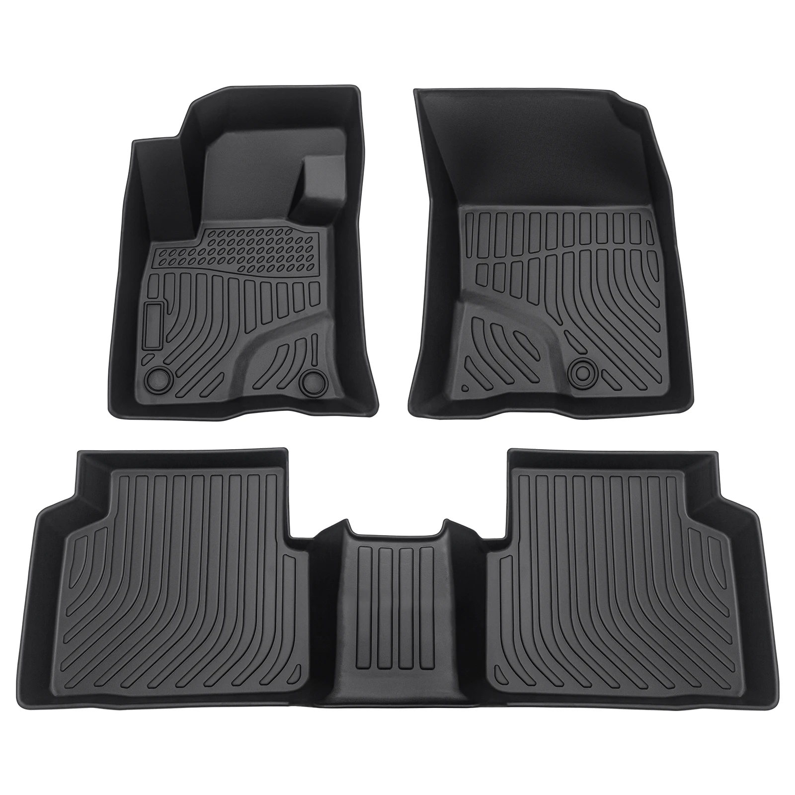 

Car Floor Mats for 2020-2022 Ford Escape，All-Weather TPE Rubber Floor Mats Black