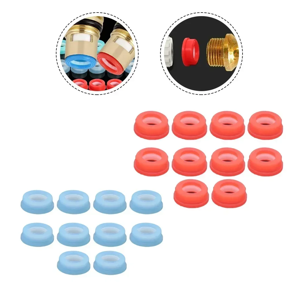 10pcs Valve Core Silicone Seal Core Bench Leak Ring Practical Hardware Accessories 17*6.5MM Toilet Angle Valves Sealing Ring