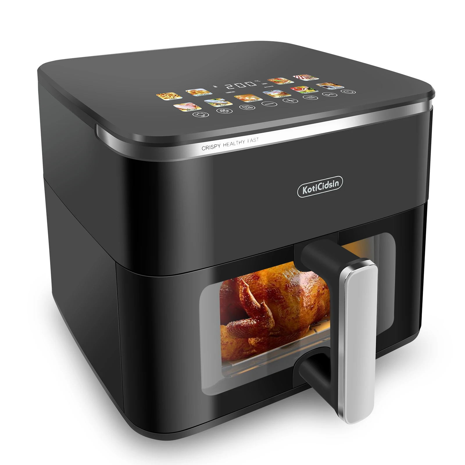 Freidora de Aire-KOTICIDSIN-KotiCidsin - 11L-2000W-pantalla táctil con ventana visible