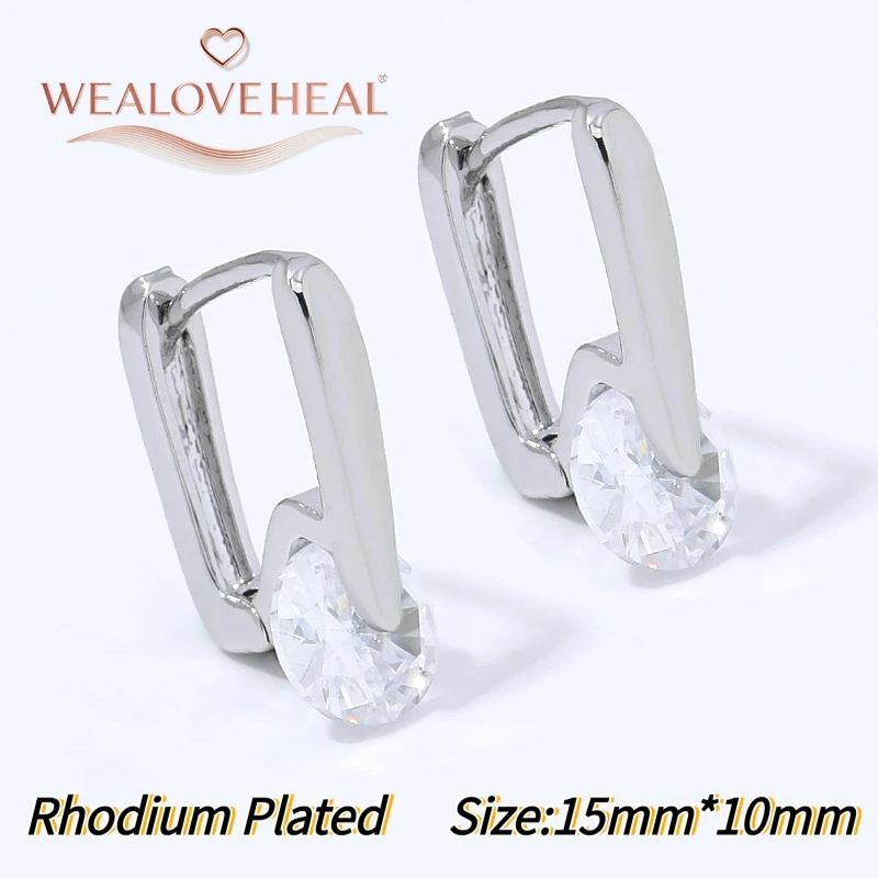 Damen-Ohrringe aus 18K vergoldetem Messing mit CZ-Stein, V-förmige Huggie-Ohrringe, geometrisch, minimalistisch, für den täglichen Gebrauch, Valentinstagsgeschenk, Schmuck. – Detail 40