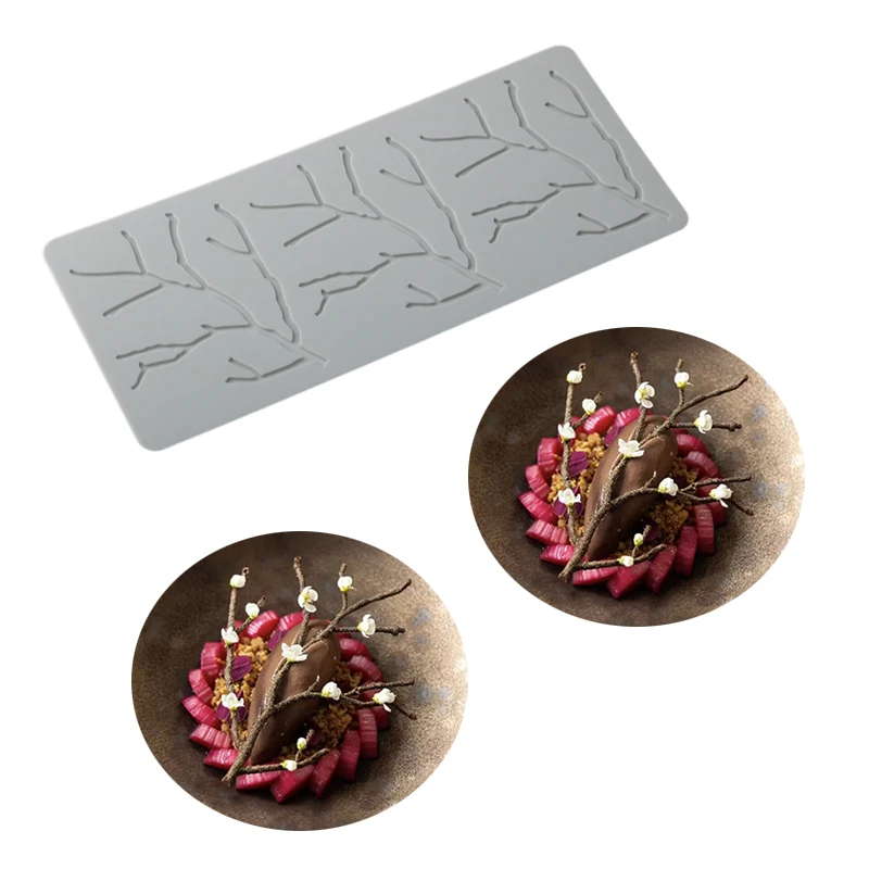 SHENHONG Dessert Decoration Sugarcraft Silicone Pad Leaves or Geometric Texture Chocolate Silicone Lace Mat Fondant Cake Molds