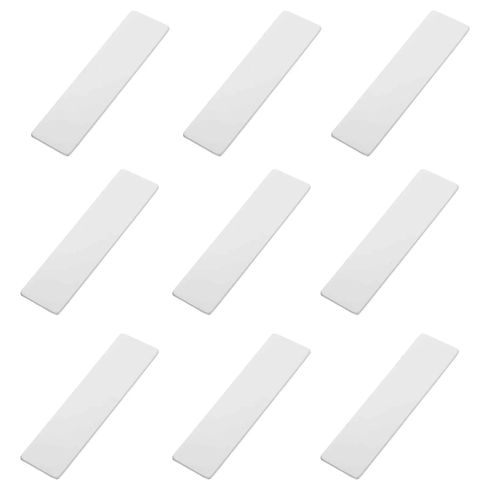 

10pcs Stainless Steel Name Tag Horizontal Badge Office Id Plate Sign Blank Coins Engraving Labels Metal Number