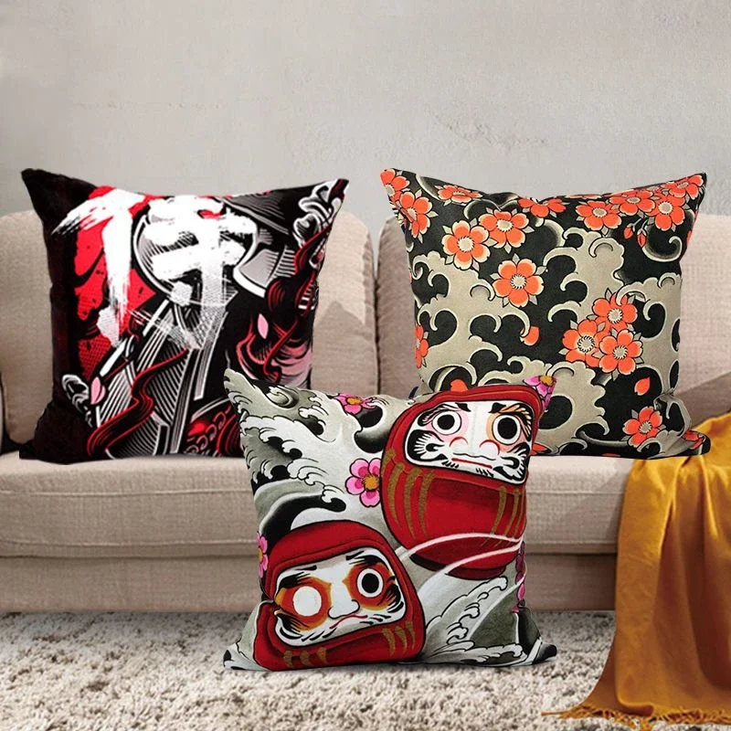 Japanese Game Pillowcase Bodyguard Tumbler Pillows Case for Living Room Sofa Pillow Covers Decorative Bedroom Decoration Luxury