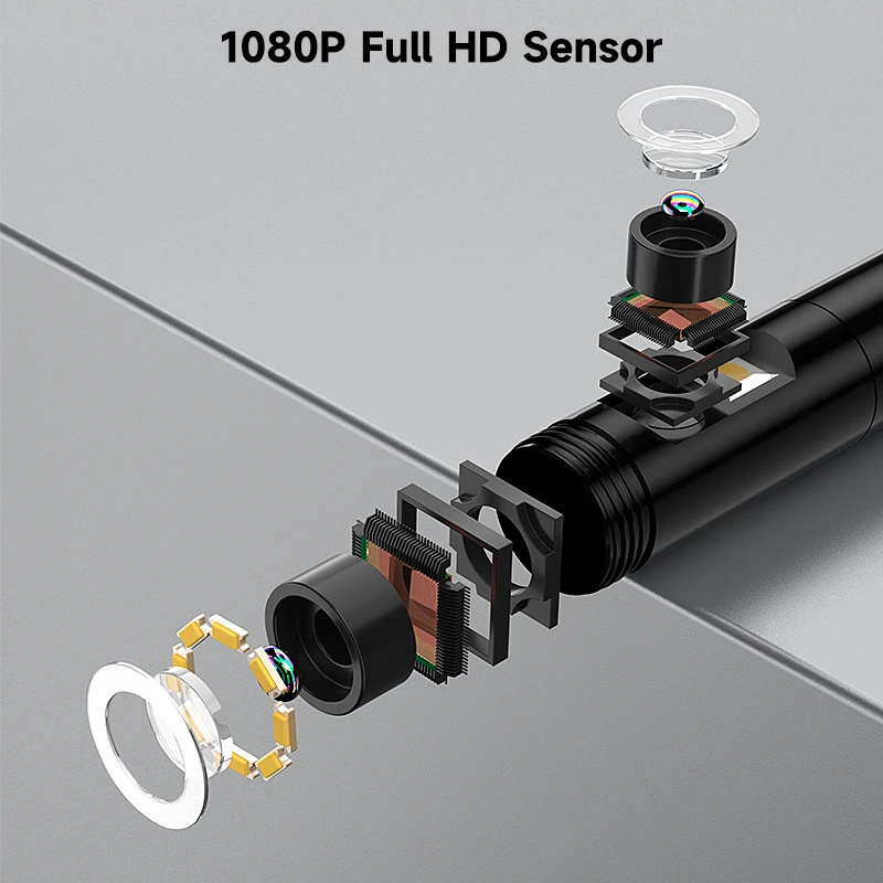 Dual Lens Endoscope Camera 4.3 Inch Screen HD1080P Aviation Plug Pipe Inspection Borescope Record Video LEDs Waterproof 2600mAh
