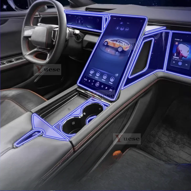 

Для HiPhi X 2021, защитная пленка для декора интерьера автомобиля, наклейка, центральный экран управления, автомобильные аксессуары, прозрачная пленка из ТПУ