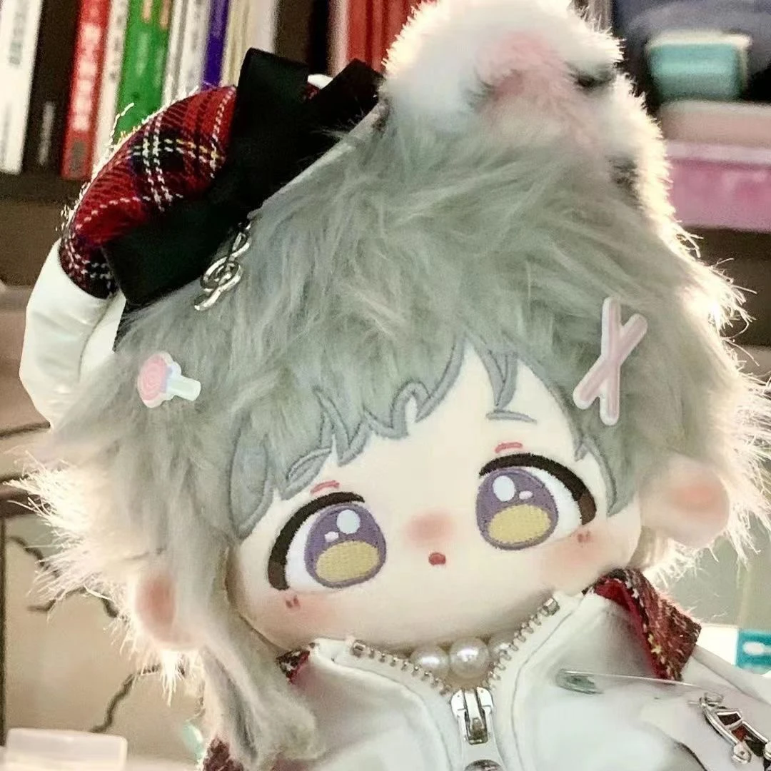 20CM Game Anime Nakajima Atsushi Gray Hair Cute Soft Cosplay Plush Doll Stuffed Body Dress up Game Cotton Pillow Toys Gift