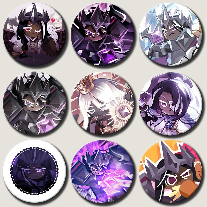 

Game Character Dark Cacao Cookie Button Pin Cartoon Dark Cacao Cookie Brooch Creative Badge for Backpack Clothes Decoration Gift
