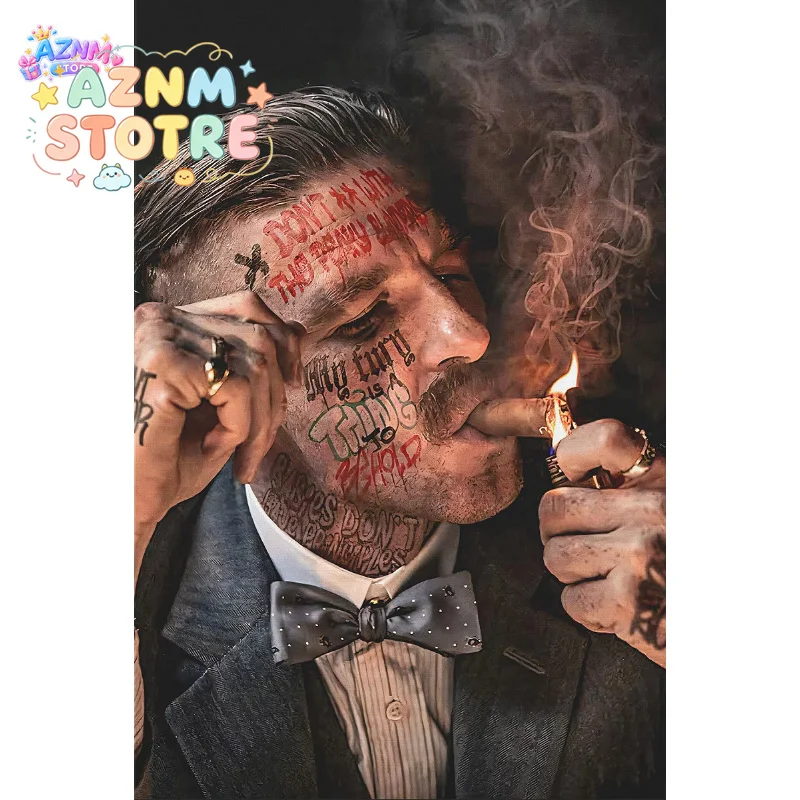 2026 Gangster Legends Arthur Thomas Shelby Portrait Mafia Figure Canvas Painting Wall Art  Print Frameless for Living Room Home