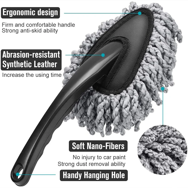 Car Cleaning Tools Car Dust Mop Microfiber Washing Brush Dusting Tool Duster Home Clean Dust Removal Auto Detailing Wash Brush