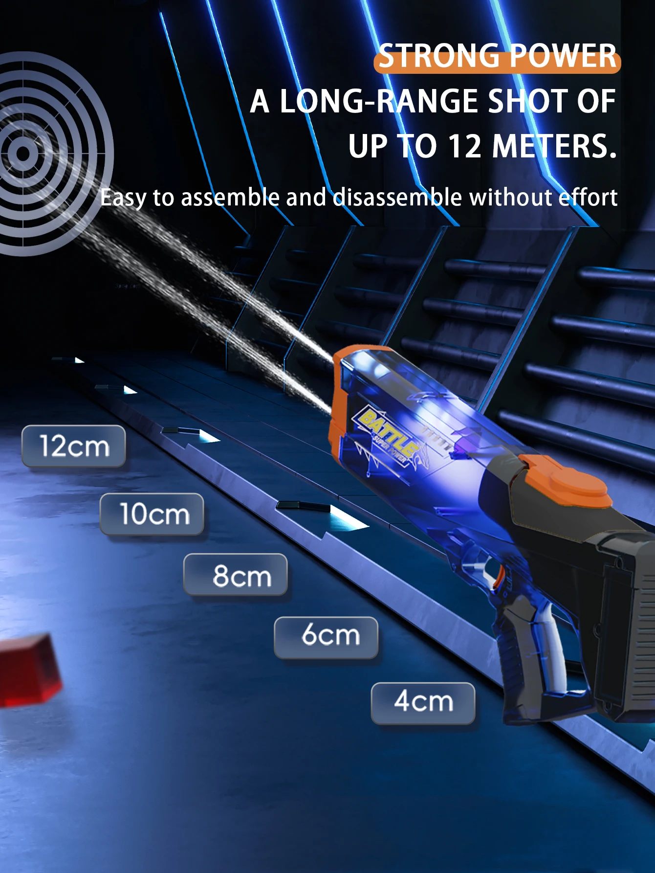 Juguete eléctrico continuo para pistola de agua para niños, tanque de almacenamiento de agua de gran capacidad, juguete para jugar en el agua en la playa