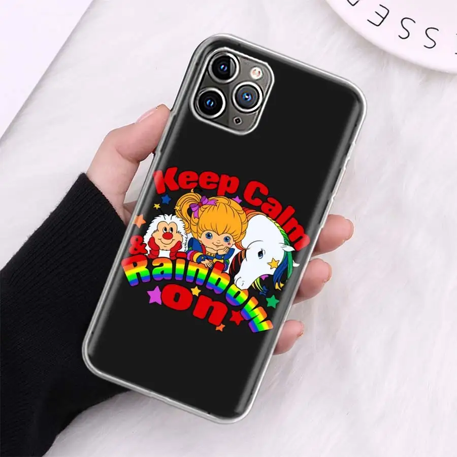 R-Rainbow cute Brite Phone Case For Apple Iphone 12 Mini 14 13 15 Pro Max 11 X XS XR 16 Plus Cover Shell Coque