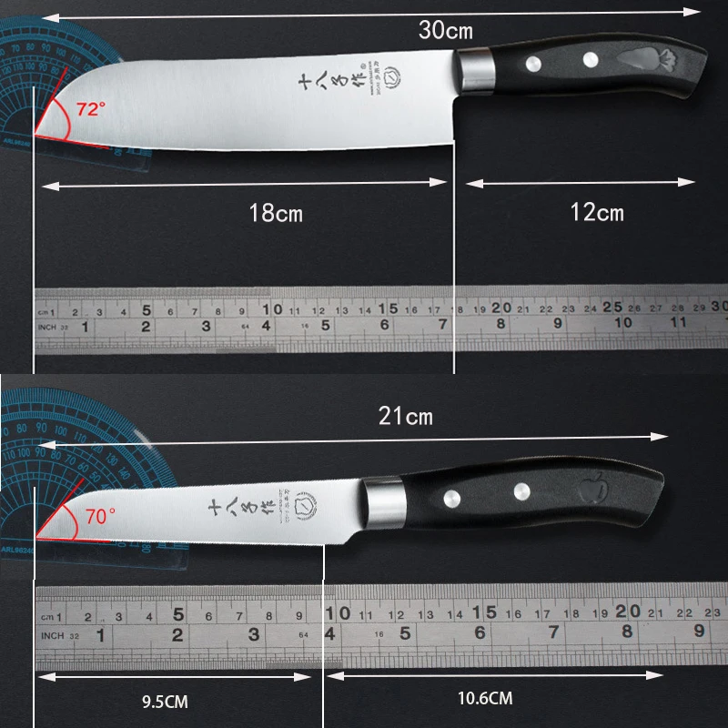 Shibazi Cleaver Knife Forged Stainless Steel Kitchen Knife Sharp Slicing Paring Chef Santoku Knife For Cutting Vegetables Meat