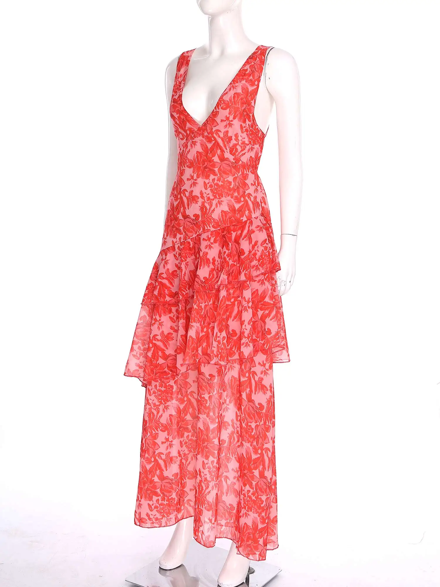 فستان نسائي أنيق عتيق مطبوع عليه زهور فساتين ماكسي بوهيمية مثيرة فستان بوهو لقضاء عطلة الشاطئ والصيف والسهرات