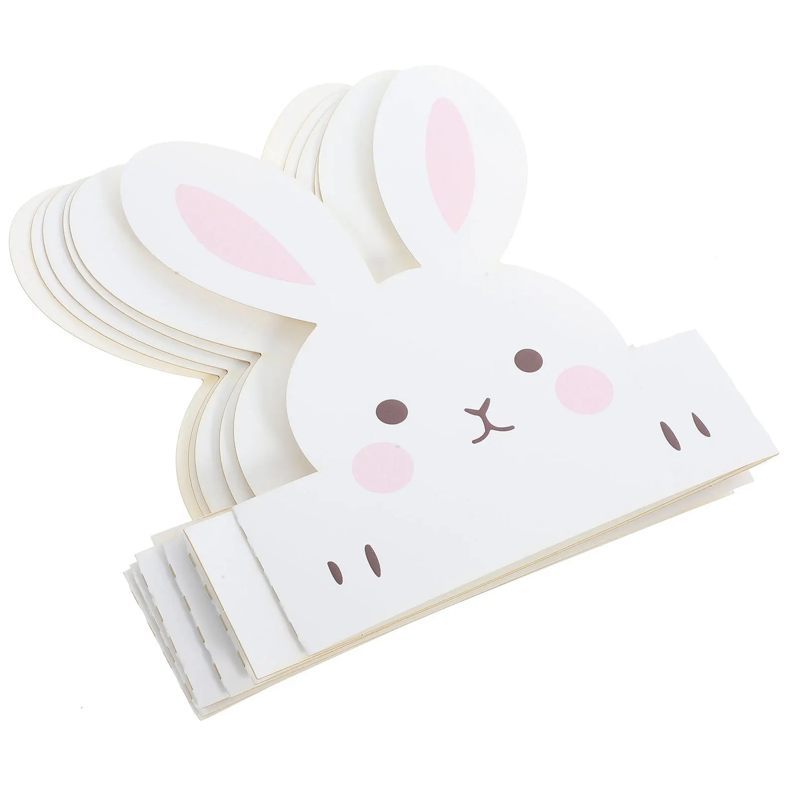 6Pcs Easter Bunny Ear Paper Crowns Party Hats Rabbit Costume Birthday Headwear Props Bunny Crown Paper Crown Easter Headwear