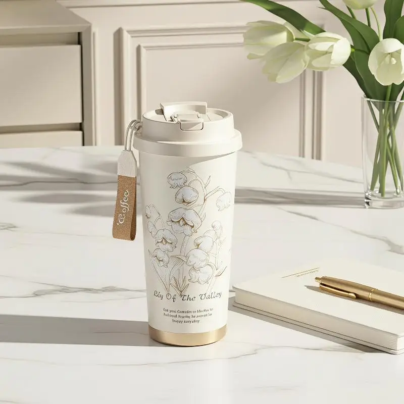 316 Stainless Steel Intelligent Insulated Tumbler LED Temperature Display BPA Free Thermal Coffee Cup for Car Commute