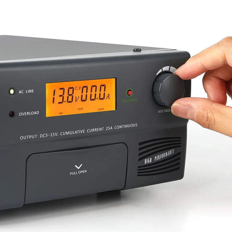 ラジオスイッチング電源、デジタルディスプレイ、液晶調整可能電圧、30a、温度制御ファン、ps30swvi