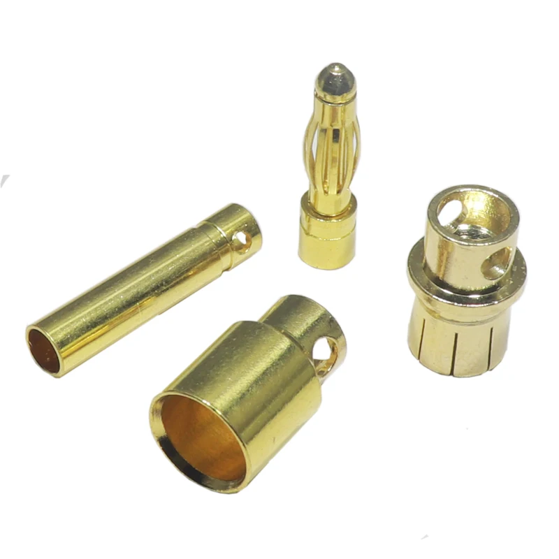 【3Set】2mm 3mm 3.5mm 4mm 5mm Bullet Banana Plug Gold-Plated Banana Male Female Connector Battery  Kits for RC Battery Parts DIY