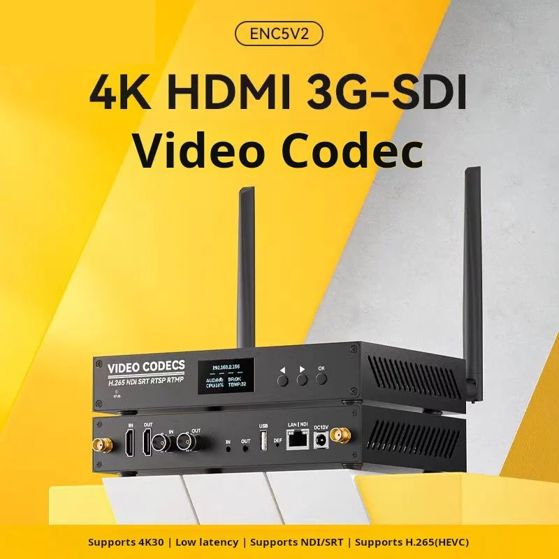 4k Hd Video Encoder Hdmi Sdi To Ip Encoder Decoder All-in-one Wifi6 Live Streaming Media Push Stream. Multi-platform Live Stream